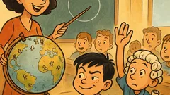 Barzelletta: Maestra di geografia: «Perché non cadiamo?»